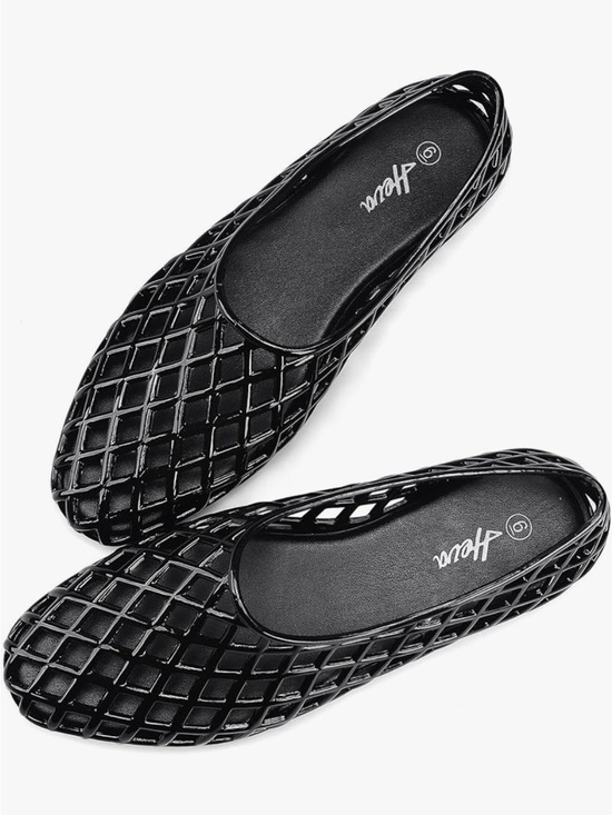 Shoes - Women’s Black Gel Jelly Ballet Flats